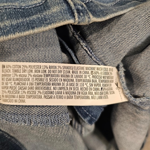 Forever 21 Women Medium Wash Denim Zip Front Bodycon Mini Dress Size M - Picture 6 of 7